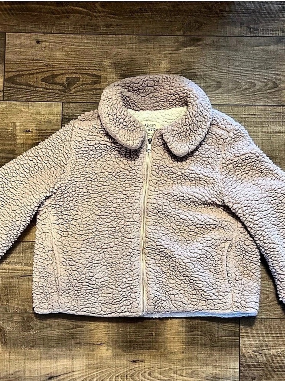 ASHLEY Teddy Fleece Jacket in Lilac Size XL